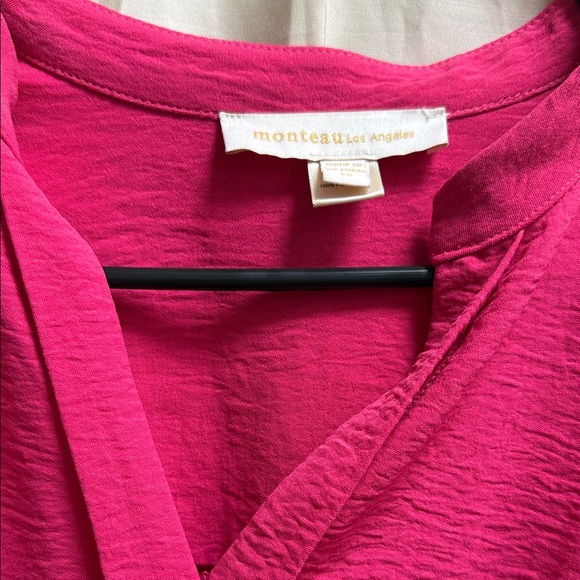 Elegant Pink Mini Dress with Belt - Picture 2 of 3